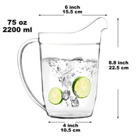 1 x Brand New Youngever 2.2L Plastic Jug, Large Clear Water Jug, Plastic Jug - RRP €21.99