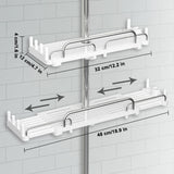 5 x Brand New seOSTO Expandable Shower Shelf No Drilling, Shower Organizer Premium Shower Holder, Kitchen Storage Accessory for Towels, Cups, Shower Gel White  - RRP €114.95