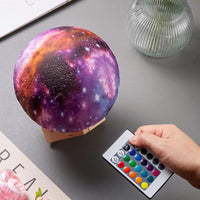 1 x RAW Customer Returns BAKTH 15cm Moon Lamp Night Lamp 3D Moonlight, 16 Color LED RGB Starry Sky Moon Lamp Night Light Bedroom Decor Moon Light USB Charging Mood Light for Baby Children Birthday Lover - RRP €20.4