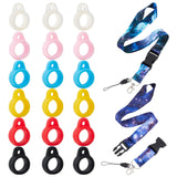 1 x RAW Customer Returns GORGECRAFT 20 Pack Anti-Lost Lanyard Strap Including 2 Starry Sky Necklace Lanyards with 18 Mini Anti-Lost Silicone Rubber Protective Rings 6 Colors - RRP €19.2