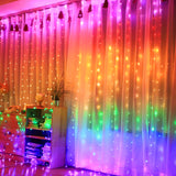 1 x RAW Customer Returns SUNNEST LED Fairy Lights Curtain Lights 300 LEDs USB Curtain Lights String Light 8 Modes with Remote Control Timer IP68 for Decorative Interior Lighting Blue  - RRP €11.09