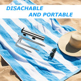 1 x RAW Customer Returns LEcylankEr parasol stand - umbrella stand with 4 pegs, removable, adjustable, robust ground anchor for parasol made of metal, ground spike parasol outdoors, for beach grass sand - RRP €20.0