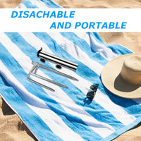 1 x RAW Customer Returns LEcylankEr parasol stand - umbrella stand with 4 pegs, removable, adjustable, robust ground anchor for parasol made of metal, ground spike parasol outdoors, for beach grass sand - RRP €20.0