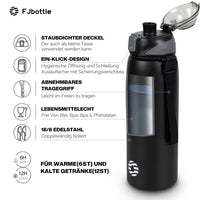 1 x RAW Customer Returns FJbottle drinking bottle stainless steel 1L, 800ml, 600ml, 400ml children BPA-free leak-proof water bottle thermos bottle sports, suitable for carbonated drinks thermos flask for university, school - RRP €22.61