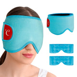 1 x RAW Customer Returns Comfytemp Cooling Sleeping Mask with Cooling Pads 2 Pack for Dark Circles, Headaches, Sleeping and Lowering Fever, Hot and Cold Compress for Women and Men - RRP €15.99