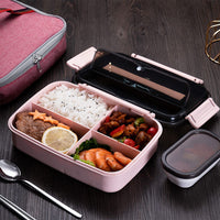 2 x Brand New Lunch Box for Adults with 4 Compartments - Leak Proof For Kids 1600ml Large Storage Box For Office, School, Nursery With Compartments Bread Box Bento Box - RRP €38.4