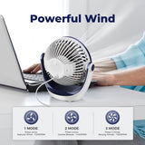 1 x RAW Customer Returns OCOOPA USB fan, small table fan with strong airflow and quiet operation 3 speeds, 360 rotating head, easy to carry for office, home and outdoors - RRP €20.16