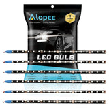 1 x RAW Customer Returns ALOPEE - 6-Pack 30CM 11.8 Blue 5050 18SMD LED DC 12V Waterproof Strip Underbody Light for Motorcycles Boat Atmosphere Decoration Light Connectable Flexible Strip Light - RRP €32.4