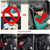 1 x RAW Customer Returns ZATOOTO car headrest - neck pillow for car seat, memory foam neck support for adults and children, black - RRP €26.16