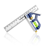 1 x RAW Customer Returns WORKPRO 150mm Adjustable Combination Square, Stainless Steel Angle Ruler, Combination Square with Spirit Level, Straight Square for Woodworking, Multifunctional Measuring Tool - RRP €11.93