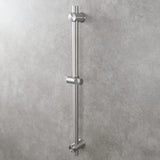 1 x RAW Customer Returns Tecmolog shower rail stainless steel shower rail variable wall rail shower variable shower rail 66cm, brushed nickel, SBH156 - RRP €30.13