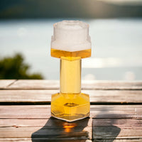 1 x RAW Customer Returns MIJOMA dumbbell beer glass, 22 cm - 700ml - Casual drinking sport workout beer friends dumbbell for fitness and party - A beer adventure for fun lovers - Dishwasher safe and suitable for everyday use - RRP €21.12