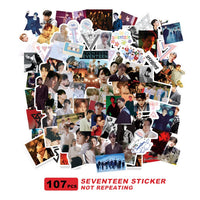 1 x RAW Customer Returns ZHENGGE Kpop SEVENTEEN Gift Set, SEVENTEEN Photo Card, Sticker, Bracelet, Face Shield, Rings, Pendant Necklace, Button Pin, Phone Ring Holder, Keychain, Plastic - RRP €22.2