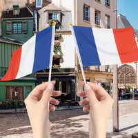 2 x Brand New LETTERASHQP France Flag10 France Hand Flags 10 Olympic France Flags Small Hand Flag Mini France Hand Flag Handheld Flag France Olympic World Cup Sports Decoration - RRP €36.0