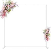 1 x RAW Customer Returns Gold Metal Square Wedding Arch Flowers Frame Backdrop Stand 6.6FT Balloon Flower Arrangement Decoration Reception Garden Arch Pergola for Party Events Decoration Stand Backdrop - RRP €79.62