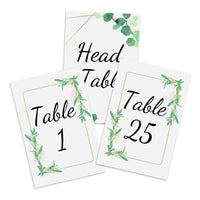 22 x Brand New POWER FLOWER 1-25 Table Paper with Head Table Paper Wedding Place Card Wedding Decorations Event Decorations 665  - RRP €173.8