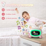 1 x RAW Customer Returns Lemnoi children s light alarm clock, children s alarm clock with night light, battery-operated children s sleep trainer with snooze function, 4 brightness levels and colorful light, digital alarm clock for children, - RRP €29.99