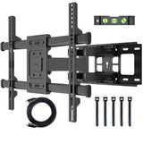 1 x RAW Customer Returns BONTEC Articulated TV Wall Mount for 32-80 Inch Flat Curved LED LCD Screens, Tilting and Rotating Support, Resistant up to 60 kg, Max VESA 600x400 mm - RRP €35.4