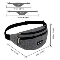 1 x RAW Customer Returns MOCOCITO Sporty Fanny Pack for Men Women Large with 4 Zippers Adjustable Belt and Quick Release Buckle Nylon Waist Bag for Cycling Running Hiking Camping - RRP €32.4