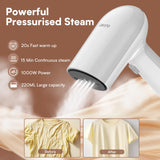 1 x RAW Customer Returns OLAYMEY Clothes Steamer 1000W, 20S Warm-up Time Travel Steamer Steam Iron with Control Buttons for Steam Wrinkle Remover Shirt Ironer Steam Brush for Office, Home, Travel, White - RRP €33.43