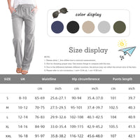 1 x RAW Customer Returns Yuson Girl Women s leisure trousers, summer trousers with drawstring and pockets, elegant cotton linen trousers, casual plain trousers for travel, casual daily outing grey, S  - RRP €25.99