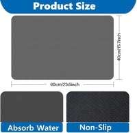 1 x RAW Customer Returns YQBFTC coffee machine draining mat, quick-drying drying mat, dish draining mat, coffee machine mat, dishwashing mat, super absorbent draining mat for kitchen, bathroom, counter 40 x 60 cm, dark gray  - RRP €16.81