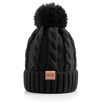 1 x Brand New REDESS Women s Winter Bobble Beanie Hat with Warm Fleece Lined, Thick Slouchy Snow Knit Skull Ski Cap - RRP €19.99