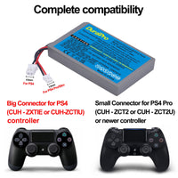 1 x RAW Customer Returns DuraPro 2X 2000mAh battery compatible with Sony PS4 Slim PS4 Pro PS4 LIP1522 KCR1410 Dualshock 4 Playstation 4 Game Controller CUH-ZCT2, CUH-ZCT2E, CUH-ZCT1E, CUH-ZCT1U - RRP €19.99