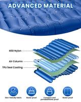 1 x RAW Customer Returns VUENICEE Self-Inflating Sleeping Mat, 12CM Thickened Camping Air Mattress with Foot Press Pump, Waterproof Ultralight Camping Mattress for Hiking, Camping, Desert, Beach etc. Navy Blue - RRP €28.27