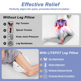 1 x RAW Customer Returns LITSPOT Knee Pillow, Ergonomic Side Sleeper Pillow Memory Foam Knee Pillow Orthopedic Knee Pillow for Supporting Legs, Knees, Hips, Back and Pregnancy, Removable and Washable - RRP €25.99