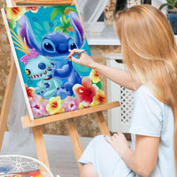 2 x Brand New SENQAO Stitch Painting by Numbers Adults Children with Frame, Painting by Numbers from 5 6 7 9 Years Girls, Diy Set Adults Acrylic Paints Hand Painted Oil Painting Canvas for Home D cor, 20 x 30 cm - RRP €40.8