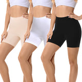 1 x RAW Customer Returns FALARY Cycling Shorts Women s Underpants Breathable Anti Chafing Short Leggings Summer Pants for Under Dress Black Beige White M Pack of 3 - RRP €19.79