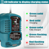 1 x RAW Customer Returns Charger for Makita 18V Li-ion Battery Charger, Cordless Tool Charger DC18RC 2A Charger Replacement for Makita 18V BL1840 BL1830 BL1850 BL1860 LXT-400 Battery - RRP €21.17