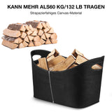 2 x Brand New Wood basket for firewood felt bag firewood firewood bag foldable wood basket felt basket felt multifunctional firewood bag storage basket firewood basket black 1  - RRP €30.34