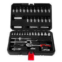 1 x RAW Customer Returns ZKH 6.3mm socket wrench set, 52 piece tool box with 1 4 reversible ratchet Socket wrench extension Socket wrench inserts Screwdriver inserts Bits and adapters  - RRP €42.99