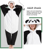 1 x RAW Customer Returns Panda Onesie Women s Winter Tracksuit Plush Animal Unisex One-Piece Pajamas with Hoods Full Women s Tracksuit Suitable as a Carnival Animal Costume or Family Christmas Pajamas Panda-7108,S  - RRP €28.42