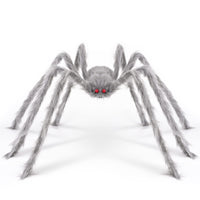 1 x RAW Customer Returns Decorative Spider for Halloween, Large 125cm, Scary Spiders with Size, Halloween, Garden, Outdoor, Props, Fireplace, Holiday Decoration - RRP €22.8