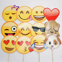 1 x RAW Customer Returns 12 pieces photo props wedding emoji photo booth props decorations Valentine s Day photo booth props for wedding wedding birthday party decorations - RRP €8.99