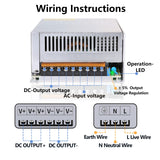 1 x RAW Customer Returns DC 48V 25A 1200W power supply 230V AC to DC 48Volt switch power supply power supply transformer adapter 48V 25A 1200W for drive sensor system lamp meter controller servos electric motor and more 48V device - RRP €71.78