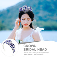 1 x RAW Customer Returns Blue Tiara Crystal Crown Baroque charming Rhinestone Alloy Princess Tiara Women Bridal Tiara Princess Birthday Parties Crown, Rhinestone, Alloy - RRP €42.14