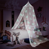 6 x Brand New SESAMIS Bed Canopy with Fluorescent Phosphorescent Cat, Mosquito Net for Baby, Children, Boys, Girls, Bed Canopy for Baby, Children s Bed, Girls Bed Ouled 10.2x0.56x2.3m - RRP €115.2