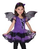 2 x Brand New Licus Bat Costume Girls Halloween Costume Tutu Dress Carnival Cosplay Costume Dress with Detachable Witch Broom Purple 7-9 Years - RRP €38.4