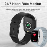 1 x RAW Customer Returns Smartwatch phone calls with speaker, 1.7 inch touchscreen, direct pairing with Bluetooth headphones wireless, music storage, WhatsApp capable, blood pressure heart rate monitor pedometer sports watch fitness tracker - RRP €47.99