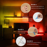 1 x RAW Customer Returns ZAIYW 3M 192 LED Strip Battery Powered Multicolor TV Backlight with Remote Control Timer Interior Lights for Cabinet Kitchen Bedroom - RRP €16.99