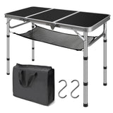 1 x RAW Customer Returns CPROSP Camping Table Foldable 90 40cm, Suitcase Table Camping Foldable, Camping Table, Market Table Height Adjustable 26-70cm - RRP €59.99