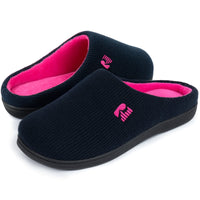 1 x RAW Customer Returns RockDove Women s Original Two-Tone Slippers with Memory Foam, 42 43 EU, Dark Navy Blue and Fuchsia - RRP €22.99