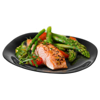 1 x RAW Customer Returns KADAX Black Dinner Plates, Dishwasher Safe Plate Set, Reinforced Glass Dinner Plates, Modern Tableware for Home and Restaurant Black 6 Pieces  - RRP €30.24