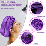 1 x RAW Customer Returns GMMG Sleeping Cap Silk Satin Bonnet Hair Cap Satin Sleeping Cap Adjustable Hair Care Hat for Women Long Curls Hair Protection Pack of 2  - RRP €10.84