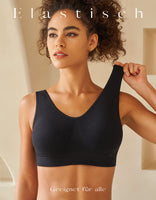 1 x RAW Customer Returns SIMIYA Women s Bra without Underwire Padded Bustier Women s Large Breasts Sleep Bra Push Up Sports Bra Bralette Black, XL  - RRP €15.12