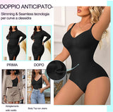 1 x RAW Customer Returns Gotoly Shapewear Bodysuit for Women Shaping Shaping Adjustable Shoulder Strap Underwear Slimming Flat Tummy Slim Shaping Bodysuit Bustier Seamless Fajas Black XS S - RRP €27.6